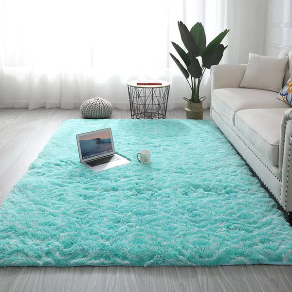 Vloerkleed – Kalmerend shag tapijt met niet-slip achterkant – Huisdiervriendelijk, veelkleurig patroon