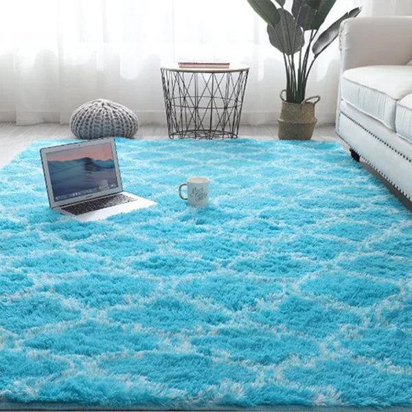 Vloerkleed – Kalmerend shag tapijt met niet-slip achterkant – Huisdiervriendelijk, veelkleurig patroon