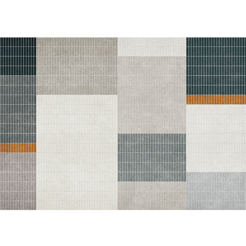 Kleurblok vloerkleed – Wasbaar | Anti-slip achterkant | Polyester, voor binnen gebruik