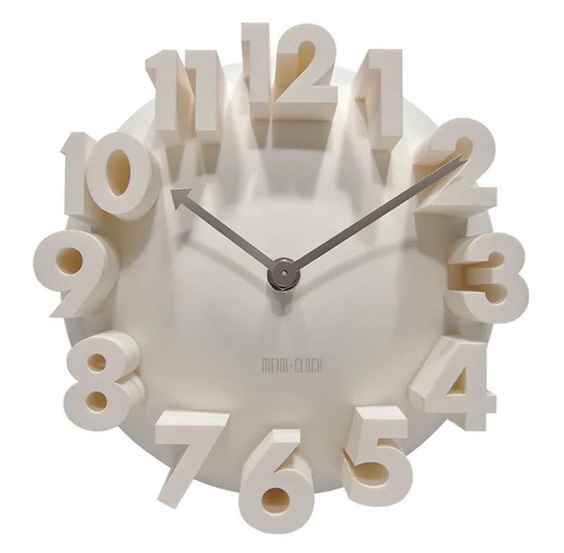 Moderne 3D-cijferige wandklok | Stille en stijlvolle woondecoratie