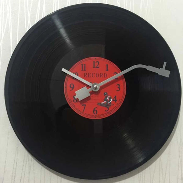 Vintage vinylplaat wandklok | Retro café- en barinrichting