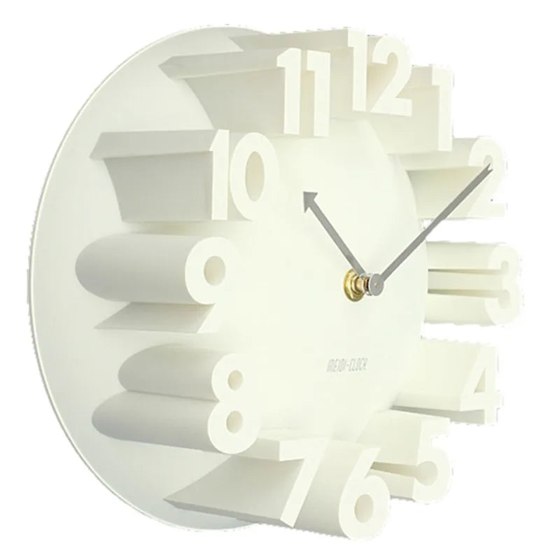 Moderne 3D-cijferige wandklok | Stille en stijlvolle woondecoratie