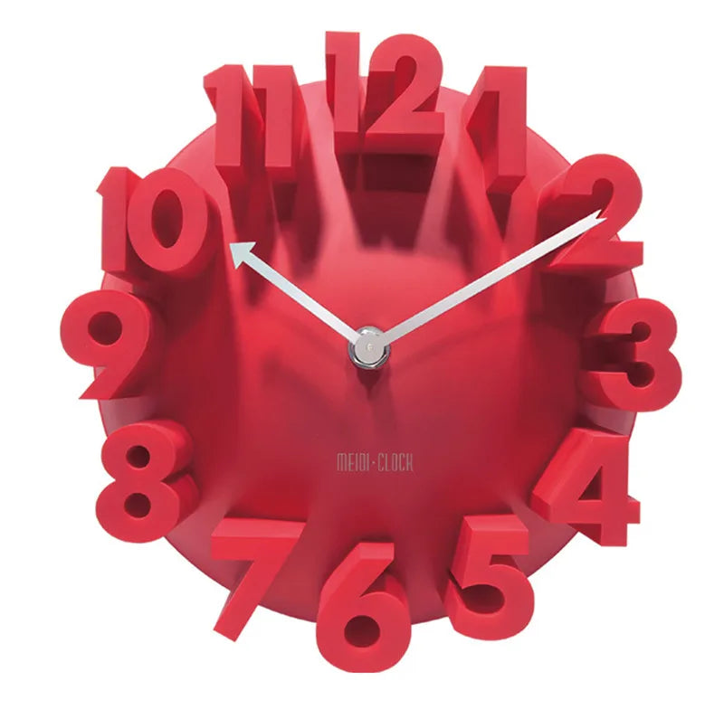 Moderne 3D-cijferige wandklok | Stille en stijlvolle woondecoratie