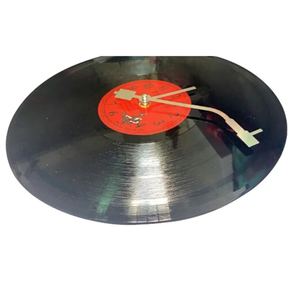 Vintage vinylplaat wandklok | Retro café- en barinrichting