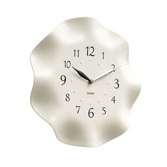 Moderne minimalistische witte wandklok | Elegante woon- en woonkamerinrichting