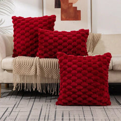 Faux Fur Kussenhoes | Zwart Pluche Design | Ultra Zachte Decoratie - POUEV