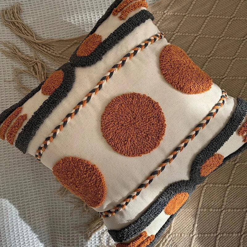 Nordic Luxe Kussenhoes | Bohemian Stijl met Kwastjes - POUEV