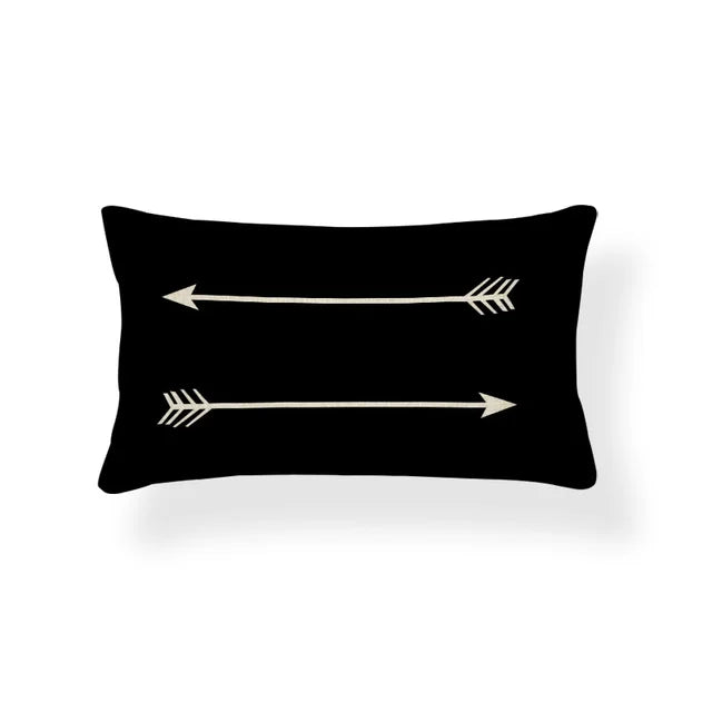 Rechthoekige Kussenhoes | Geometrisch Zigzag Design | Scandinavische Stijl - POUEV