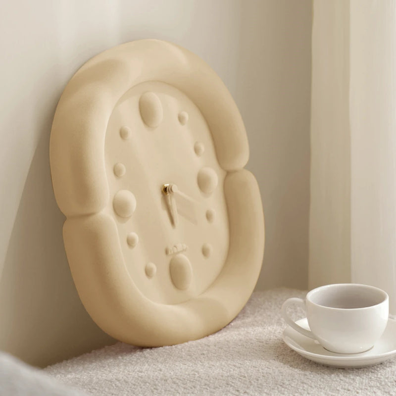 Koreaanse 3D suède wandklok | Elegante en moderne woondecoratie
