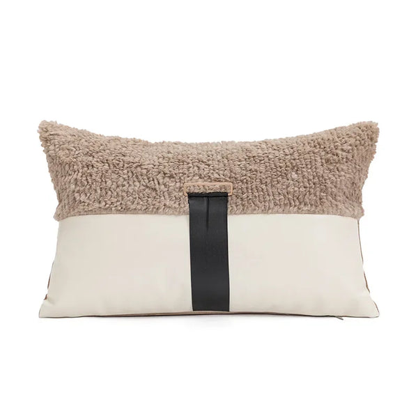 Minimalistische Zwart-Witte Kussenhoes | Luxe Luipaard Jacquard | Sofa Decor - POUEV