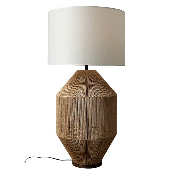 Handmade Rattan LED Floor Lamp | Decorative Standing Lamp - POUEV