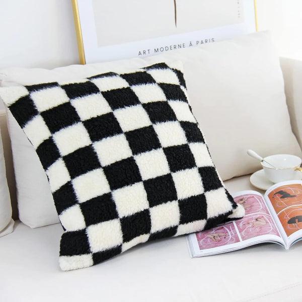 Nepbont Kussenhoes - Geruit Design - Decoratieve Sofa Kussenhoes