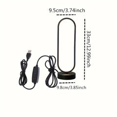 Modern LED Ring Lamp | Three-Color Dimmable Bedside Night Light - POUEV