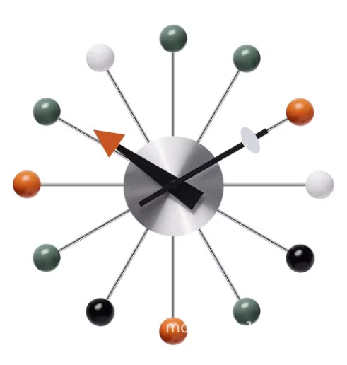 Nordic Nelson Ball Wandklok | Stille & Stijlvolle Wandkunst voor Moderne Interieurs