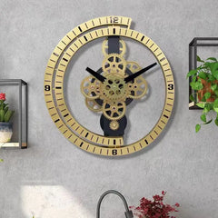 Industriële roterende stille wandklok | Modern design voor woonkamer en kantoorkunst