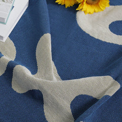 Textile City Blue Coral Tapestry | Stylish Throw Blanket & Sofa Cover - POUEV