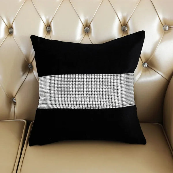 Velvet Kussenhoes | Glanzend Diamantpatroon - POUEV