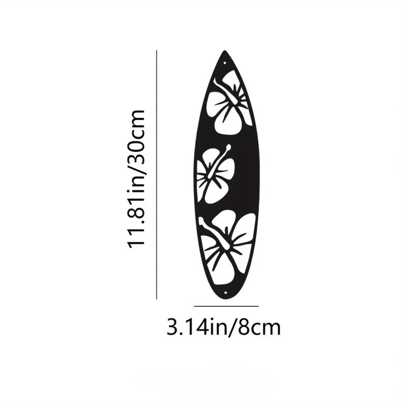 Decoratieve bladeren metalen wandkunst: set van 2 | Zwarte metalen hangende bladeren | Elegante ijzeren kunst