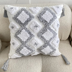 Geometrische Tufted Kussenhoes | Katoen Canvas | Sofa Decoratie - POUEV