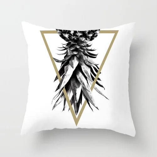 Gouden Bladeren Kussenhoes | Luxe Decoratieve Hoes - POUEV