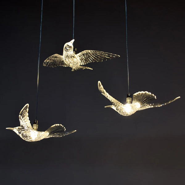 Pigeon LED Acrylic Pendant Lamp | Stair Chandelier - POUEV