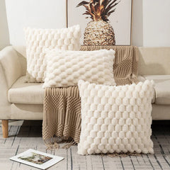 Faux Fur Kussenhoes | Zwart Pluche Design | Ultra Zachte Decoratie - POUEV