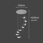 Pigeon LED Acrylic Pendant Lamp | Stair Chandelier - POUEV
