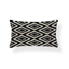 Rechthoekige Kussenhoes | Geometrisch Zigzag Design | Scandinavische Stijl - POUEV