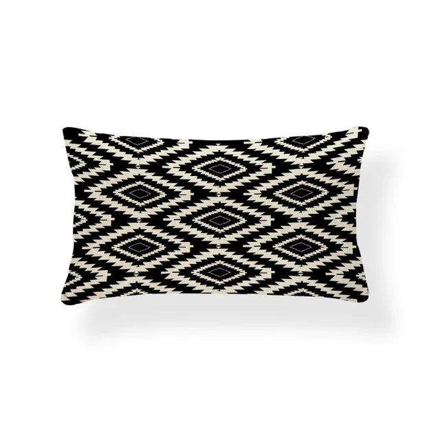 Rechthoekige Kussenhoes | Geometrisch Zigzag Design | Scandinavische Stijl - POUEV