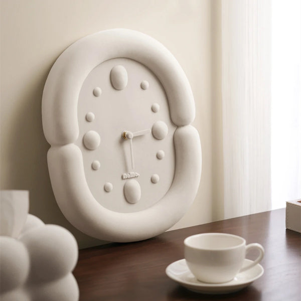 Koreaanse 3D suède wandklok | Elegante en moderne woondecoratie