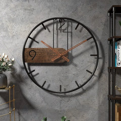 3D Nordic Wandklok | Grote Metalen IJzeren Klok | Moderne Woondecoratie