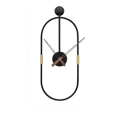 Moderne minimalistische metalen wandklok | IJzeren kunstontwerp | 38x14 cm