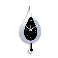 Moderne wandklok met waterdruppel | Acryl slingerklok voor thuis en op kantoor