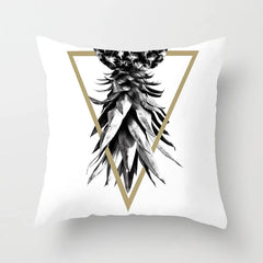Gouden Bladeren Kussenhoes | Luxe Decoratieve Hoes - POUEV