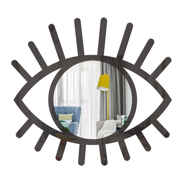 Eye Shaped Wall Mirror | Boho Artistic Design for Entryway & Bathroom | Wall Mounted Home Décor - POUEV