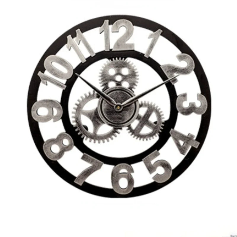 Industriële metalen tandwiel wandklok | Rustieke bewegende tandwielklok | Housewarming cadeau