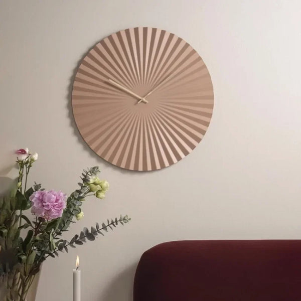 Moderne metalen wandklok | Stille en elegante minimalistische klok voor thuis en kantoor