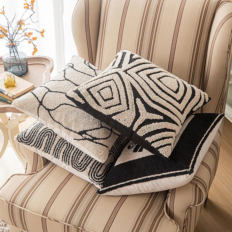 Moderne Geometrische Tufted Kussenhoes | Decoratieve Kussenhoes Sofa - POUEV