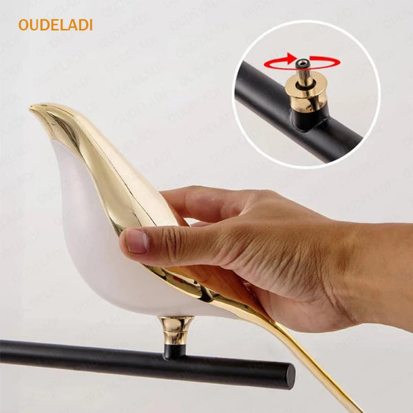 Modern LED Magpie Bird Table Lamp | Elegant Reading & Bedside Light for Home Décor - POUEV
