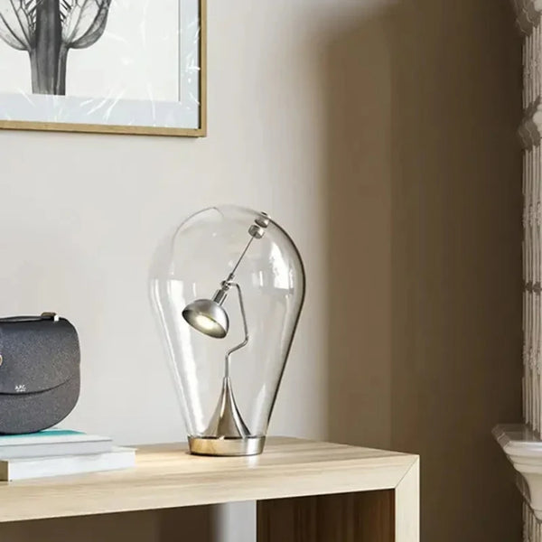 Vintage Glass Desk Lamp | Industrial Table Lamp - POUEV