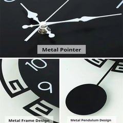 Creatieve Swing Silent Wandklok | Moderne Metalen Hangklok