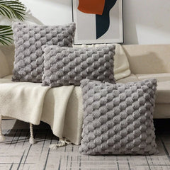 Faux Fur Kussenhoes | Zwart Pluche Design | Ultra Zachte Decoratie - POUEV