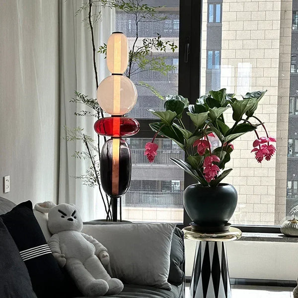 Italian Designer Colored Glass LED Floor Light | Creative Candy Lights - POUEV