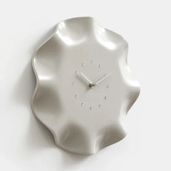 Moderne minimalistische witte wandklok | Elegante woon- en woonkamerinrichting