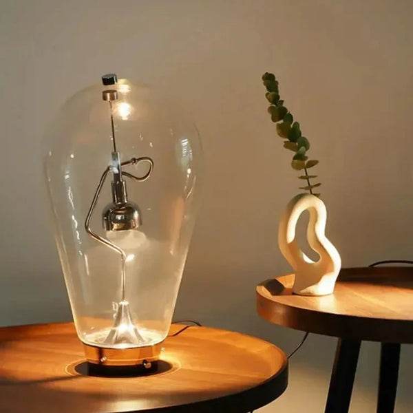 Vintage Glass Desk Lamp | Industrial Table Lamp - POUEV