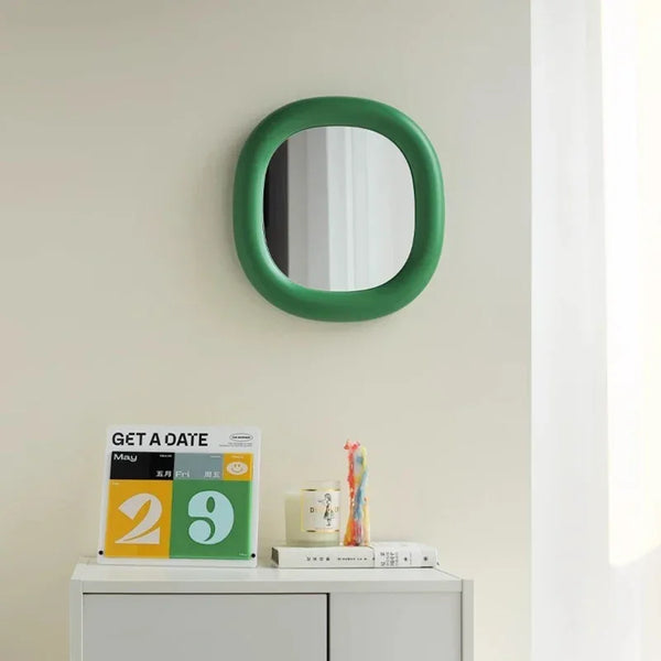 Makeup Wall Mirror | Small Irregular Funky Circle Design | Luxury Nordic Style Bathroom & Home Decoration - POUEV