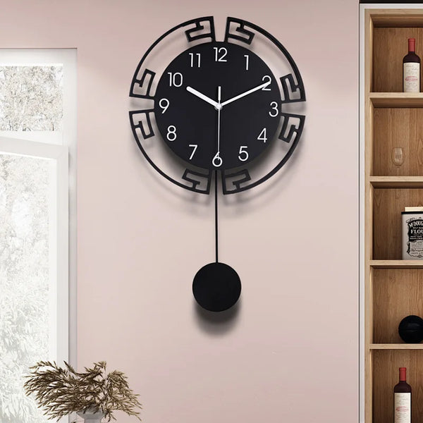 Creatieve Swing Silent Wandklok | Moderne Metalen Hangklok