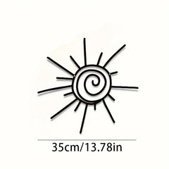 1 st. Grote chique metalen zon wandkunst | Dwarsoriëntatie | Stranddecoratie