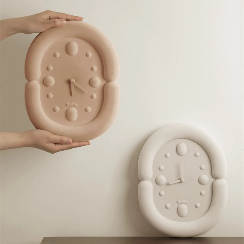 Koreaanse 3D suède wandklok | Elegante en moderne woondecoratie