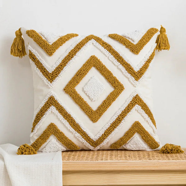 Nordic Tufted Kussenhoes - Geometrisch Streep Design - Decoratie Sofa